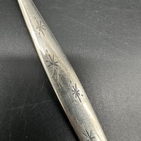 Vintage Gorham Stardust Teaspoons 1950s Sterling Silver Mid Century Atomic - Picture 8 of 10